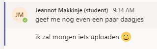 Comment van mij in Microsoft Teams